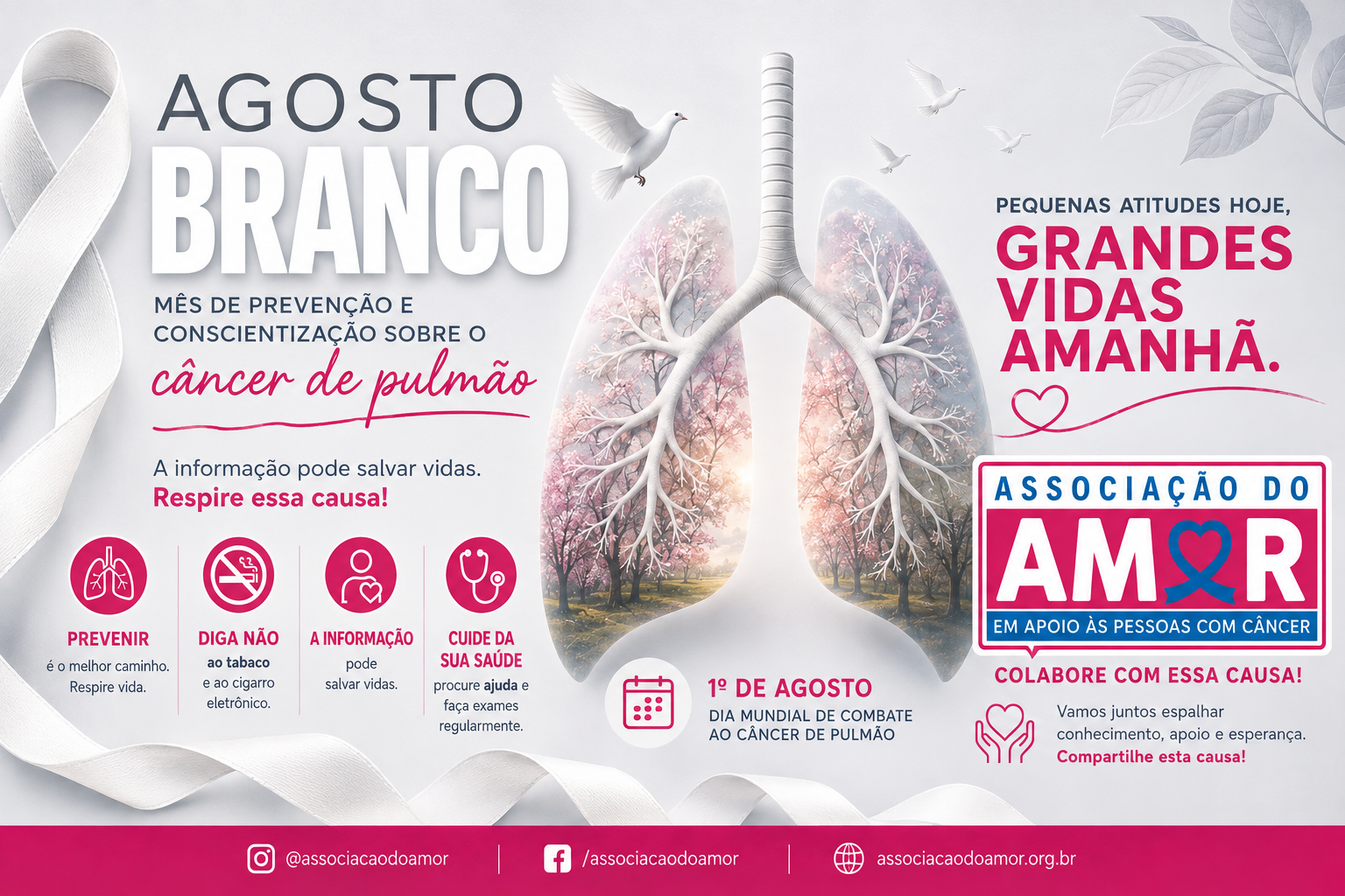 Agosto Branco - Prevenção ao câncer de pulmão